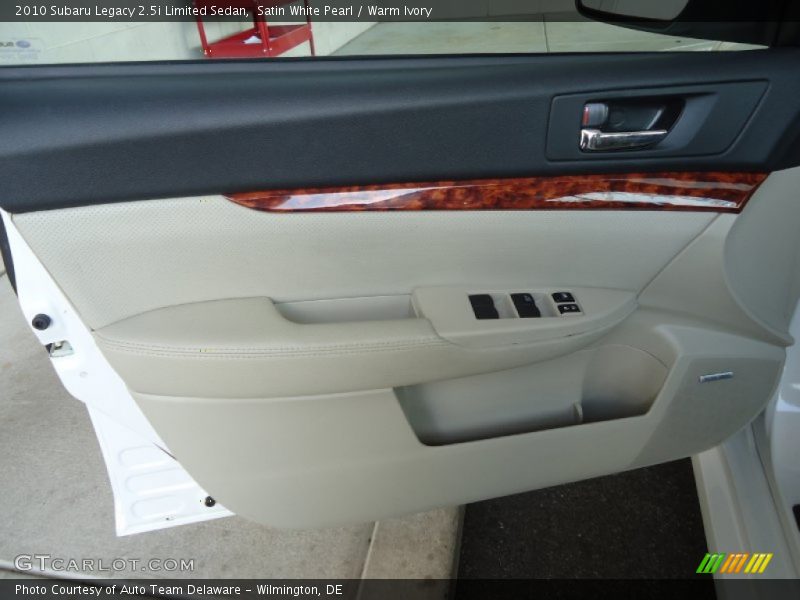 Satin White Pearl / Warm Ivory 2010 Subaru Legacy 2.5i Limited Sedan