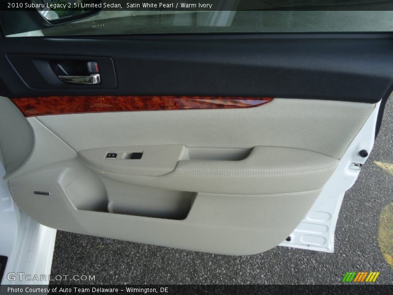 Satin White Pearl / Warm Ivory 2010 Subaru Legacy 2.5i Limited Sedan