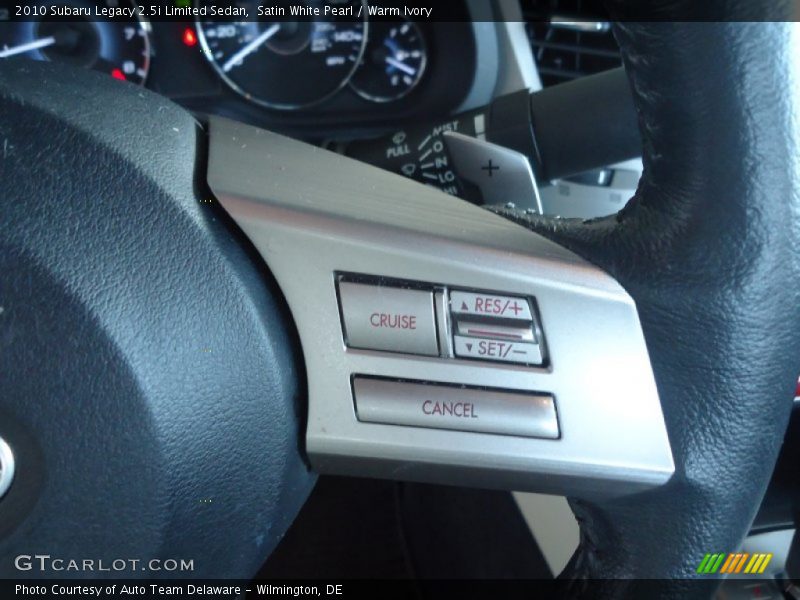 Satin White Pearl / Warm Ivory 2010 Subaru Legacy 2.5i Limited Sedan