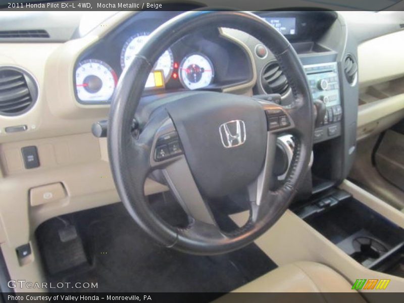 Mocha Metallic / Beige 2011 Honda Pilot EX-L 4WD