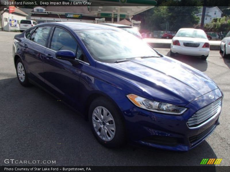 Deep Impact Blue / Earth Gray 2014 Ford Fusion S