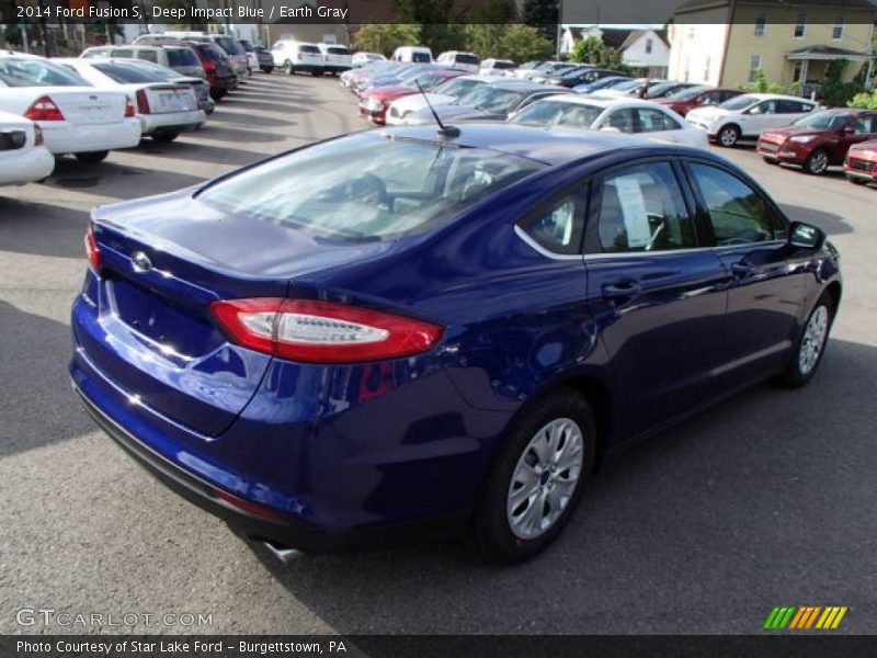 Deep Impact Blue / Earth Gray 2014 Ford Fusion S