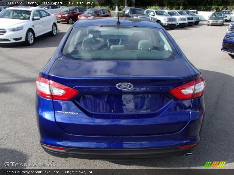 Deep Impact Blue / Earth Gray 2014 Ford Fusion S
