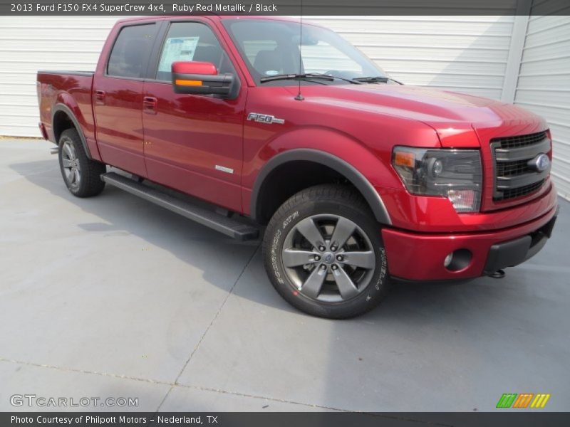 Ruby Red Metallic / Black 2013 Ford F150 FX4 SuperCrew 4x4