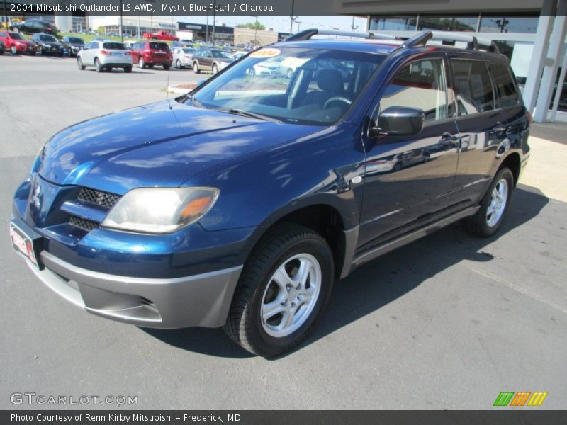 Mystic Blue Pearl / Charcoal 2004 Mitsubishi Outlander LS AWD