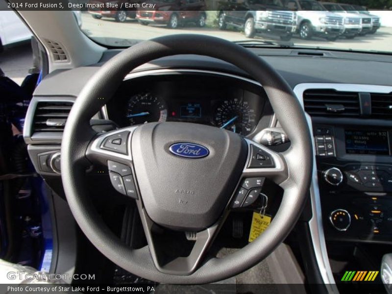Deep Impact Blue / Earth Gray 2014 Ford Fusion S