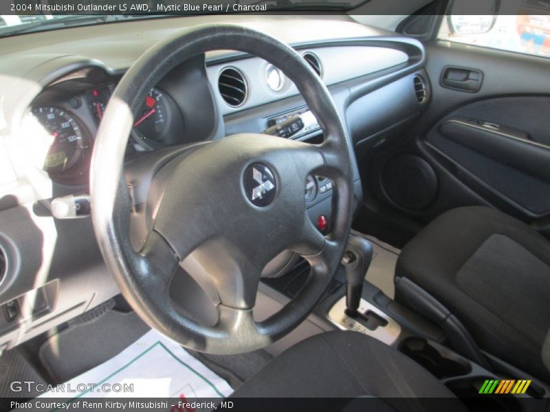 Mystic Blue Pearl / Charcoal 2004 Mitsubishi Outlander LS AWD
