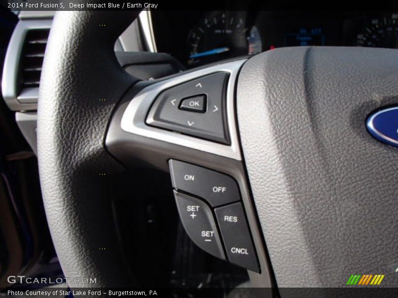 Deep Impact Blue / Earth Gray 2014 Ford Fusion S
