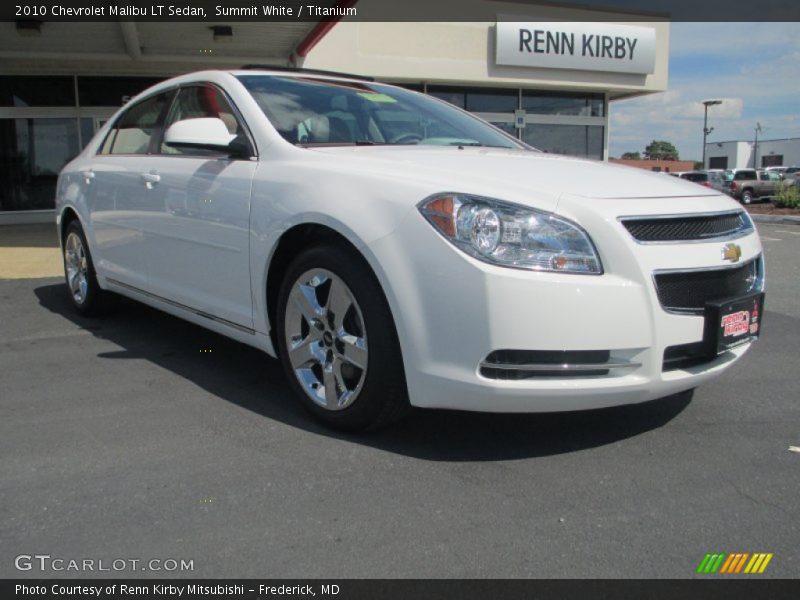 Summit White / Titanium 2010 Chevrolet Malibu LT Sedan