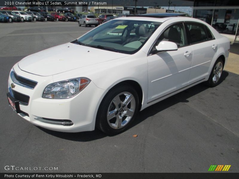 Summit White / Titanium 2010 Chevrolet Malibu LT Sedan