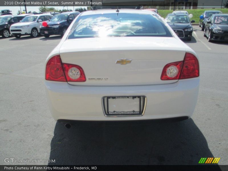 Summit White / Titanium 2010 Chevrolet Malibu LT Sedan