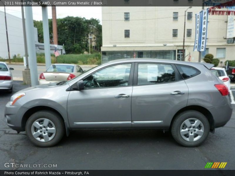 Gotham Gray Metallic / Black 2011 Nissan Rogue S AWD