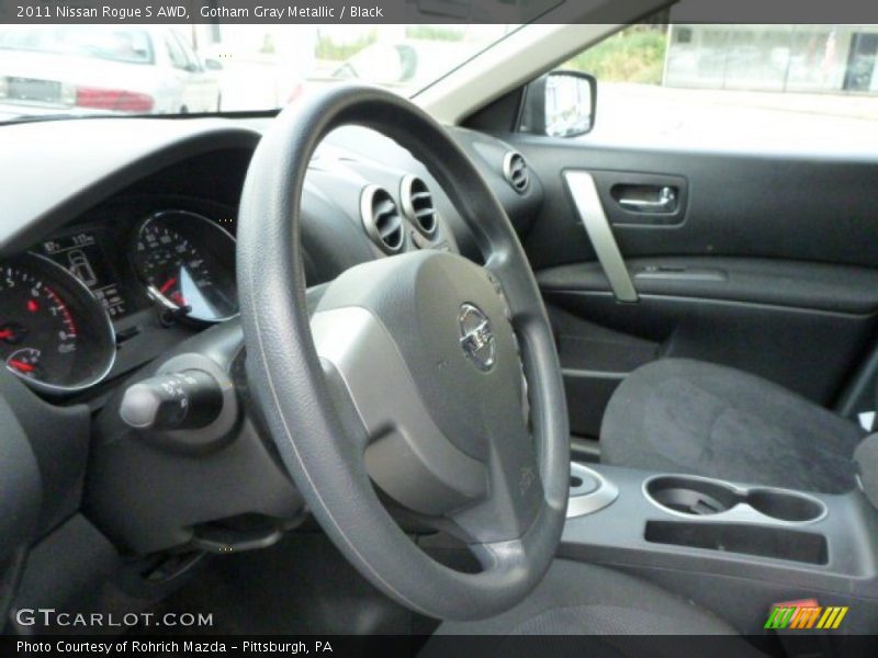 Gotham Gray Metallic / Black 2011 Nissan Rogue S AWD