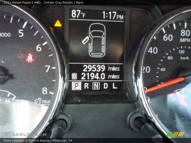 Gotham Gray Metallic / Black 2011 Nissan Rogue S AWD