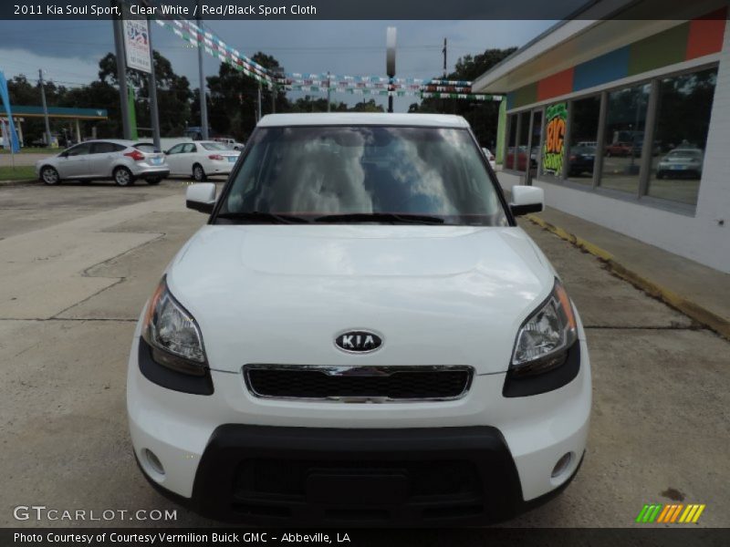 Clear White / Red/Black Sport Cloth 2011 Kia Soul Sport
