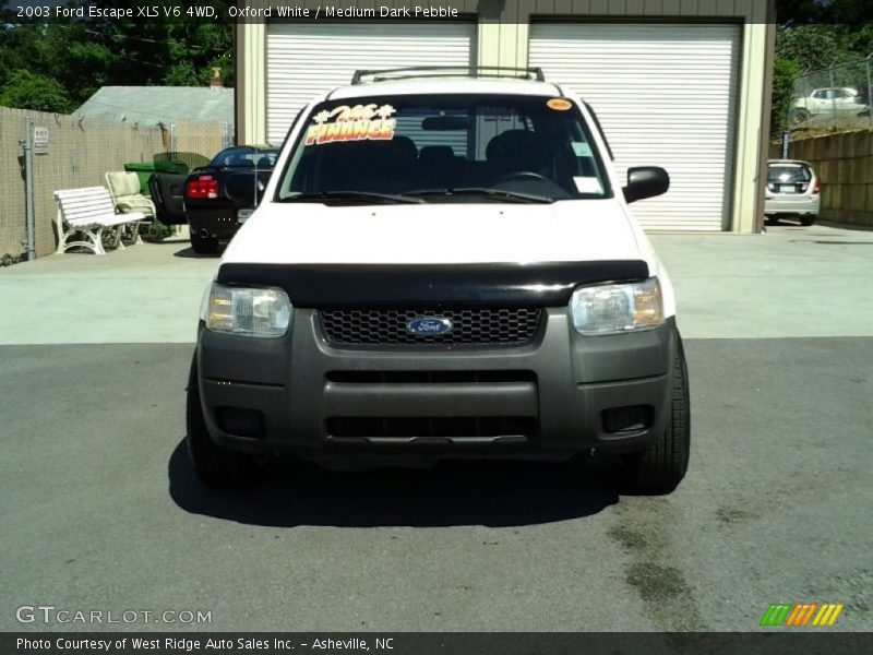 Oxford White / Medium Dark Pebble 2003 Ford Escape XLS V6 4WD
