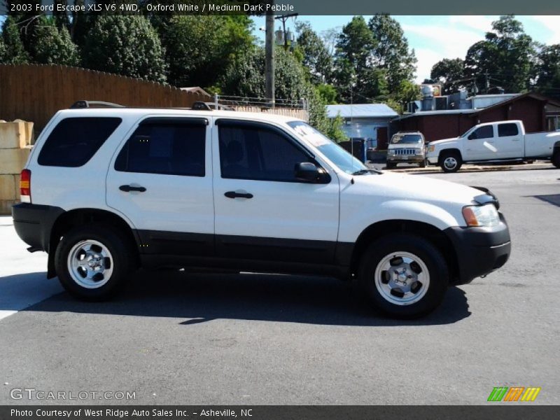 Oxford White / Medium Dark Pebble 2003 Ford Escape XLS V6 4WD