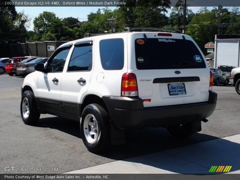 Oxford White / Medium Dark Pebble 2003 Ford Escape XLS V6 4WD