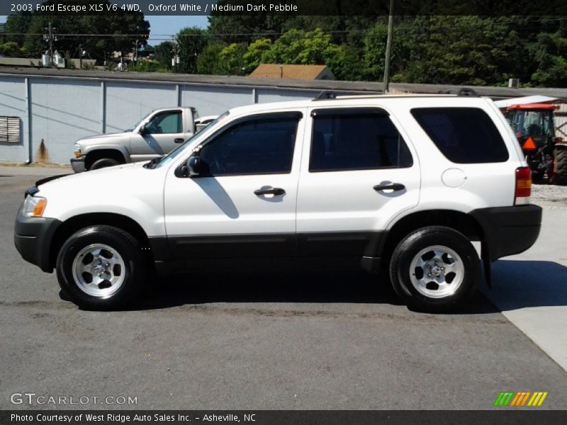 Oxford White / Medium Dark Pebble 2003 Ford Escape XLS V6 4WD