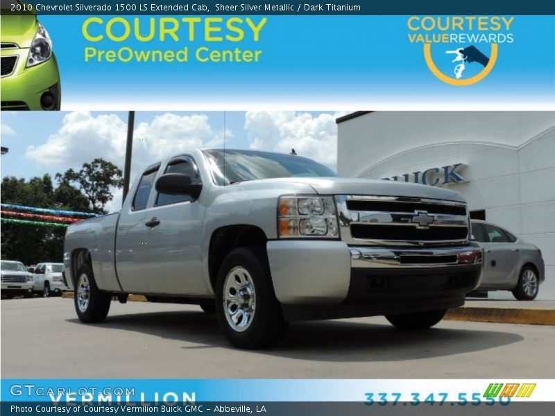 Sheer Silver Metallic / Dark Titanium 2010 Chevrolet Silverado 1500 LS Extended Cab