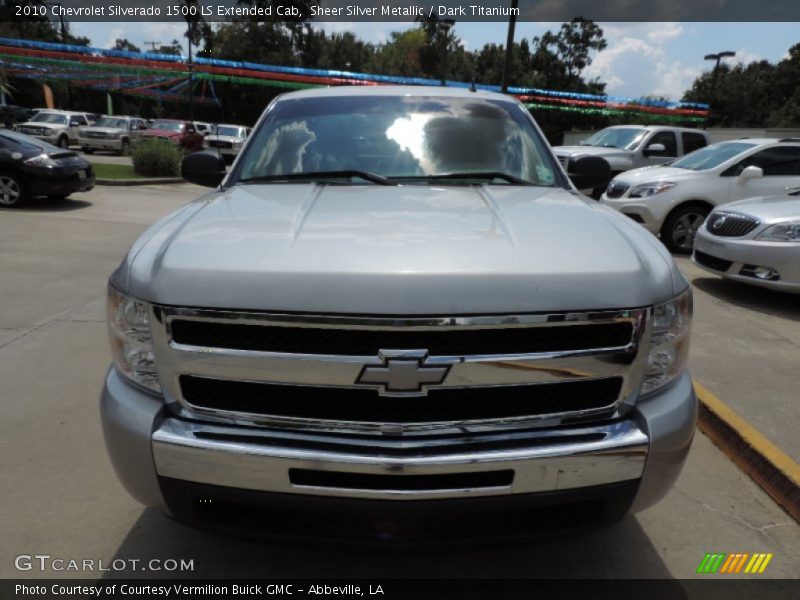 Sheer Silver Metallic / Dark Titanium 2010 Chevrolet Silverado 1500 LS Extended Cab