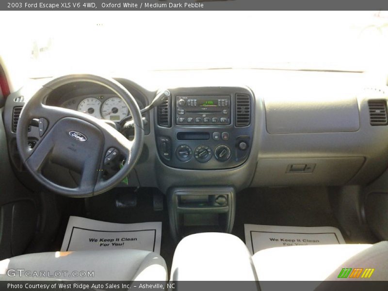 Oxford White / Medium Dark Pebble 2003 Ford Escape XLS V6 4WD