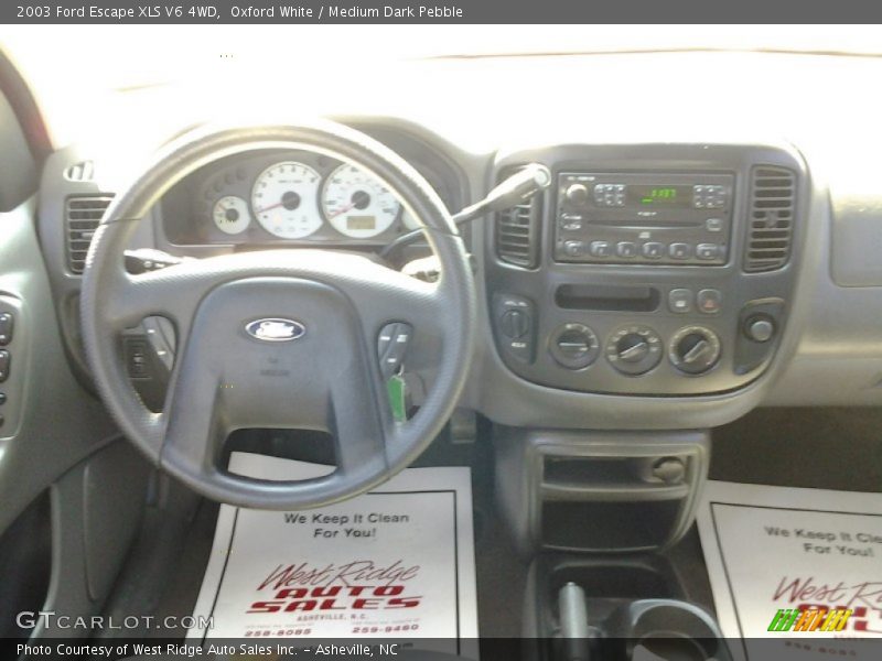 Oxford White / Medium Dark Pebble 2003 Ford Escape XLS V6 4WD