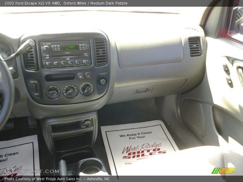 Oxford White / Medium Dark Pebble 2003 Ford Escape XLS V6 4WD