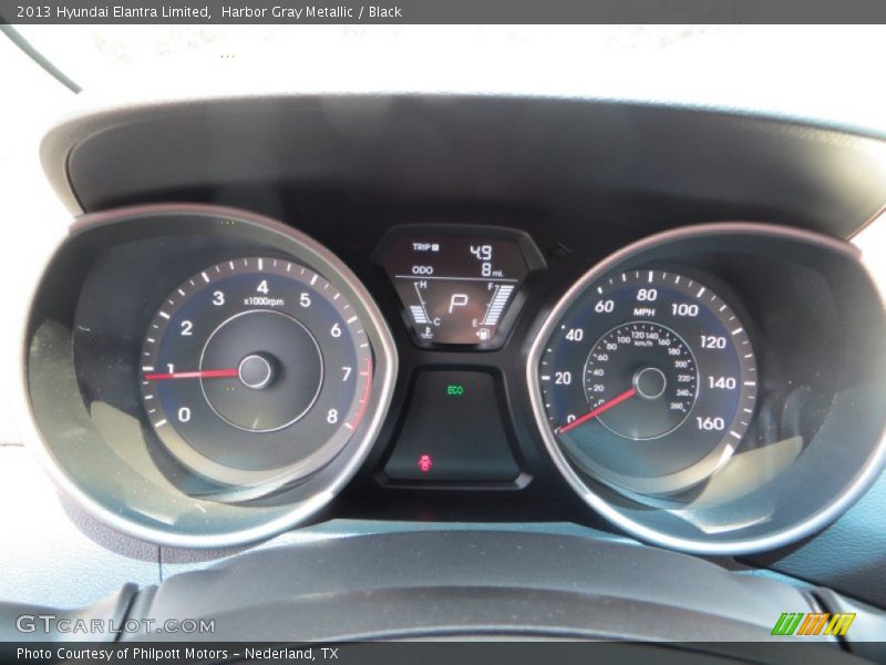 Harbor Gray Metallic / Black 2013 Hyundai Elantra Limited