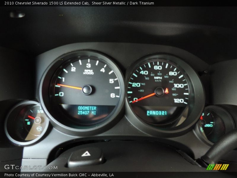 Sheer Silver Metallic / Dark Titanium 2010 Chevrolet Silverado 1500 LS Extended Cab
