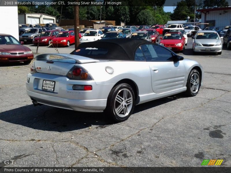 Sterling Silver Metallic / Midnight 2003 Mitsubishi Eclipse Spyder GTS