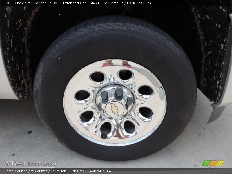 Sheer Silver Metallic / Dark Titanium 2010 Chevrolet Silverado 1500 LS Extended Cab