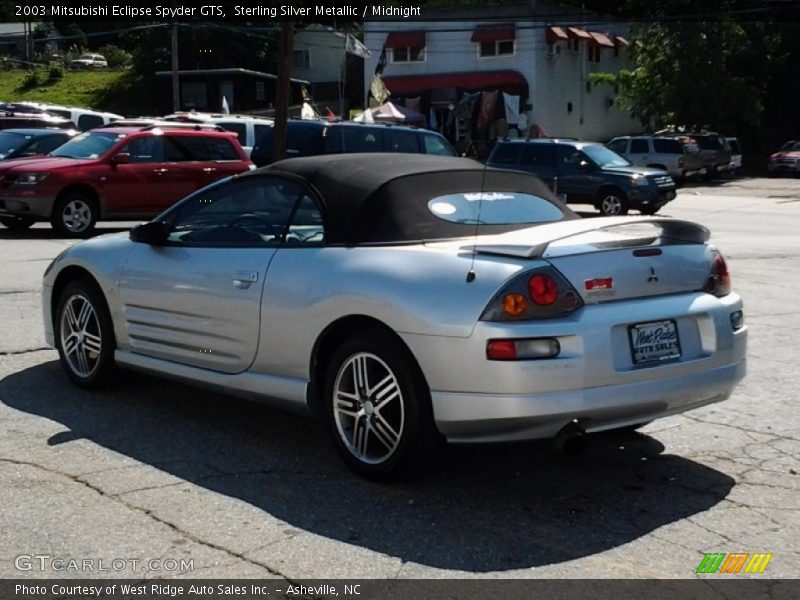 Sterling Silver Metallic / Midnight 2003 Mitsubishi Eclipse Spyder GTS