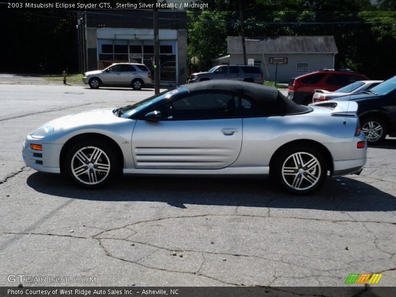 Sterling Silver Metallic / Midnight 2003 Mitsubishi Eclipse Spyder GTS