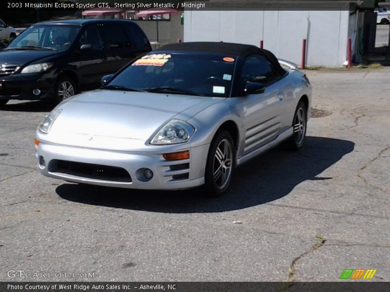 Sterling Silver Metallic / Midnight 2003 Mitsubishi Eclipse Spyder GTS