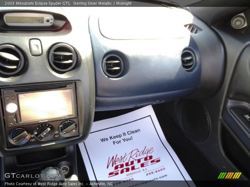 Sterling Silver Metallic / Midnight 2003 Mitsubishi Eclipse Spyder GTS
