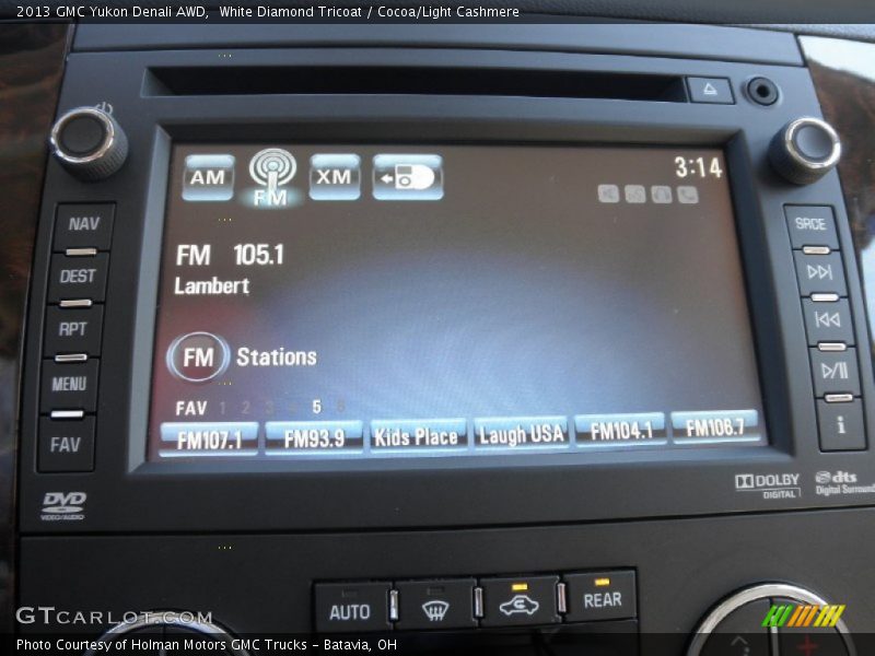 White Diamond Tricoat / Cocoa/Light Cashmere 2013 GMC Yukon Denali AWD