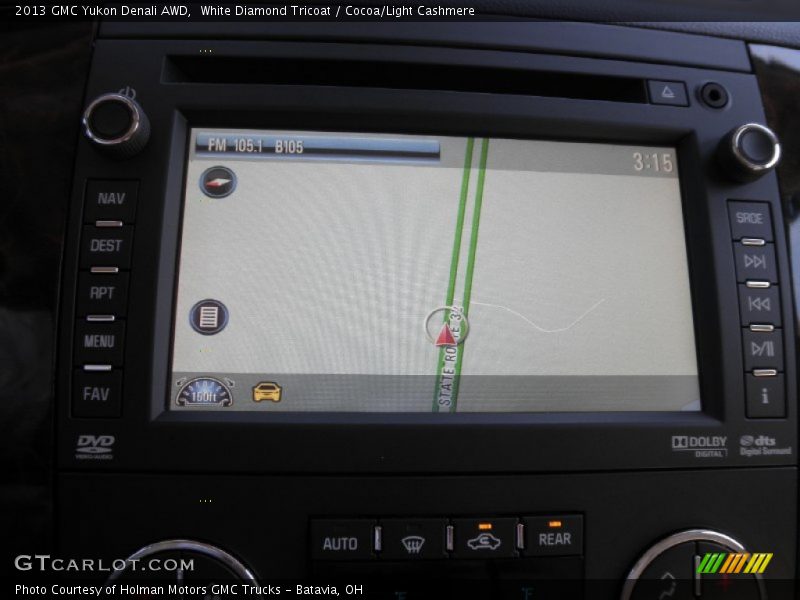 White Diamond Tricoat / Cocoa/Light Cashmere 2013 GMC Yukon Denali AWD
