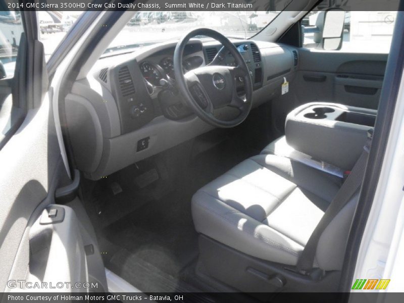 Summit White / Dark Titanium 2014 GMC Sierra 3500HD Crew Cab Dually Chassis