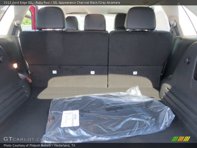 Ruby Red / SEL Appearance Charcoal Black/Gray Alcantara 2013 Ford Edge SEL