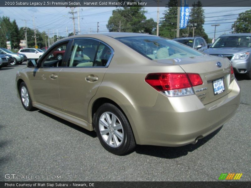 Harvest Gold Metallic / Warm Ivory 2010 Subaru Legacy 2.5i Premium Sedan