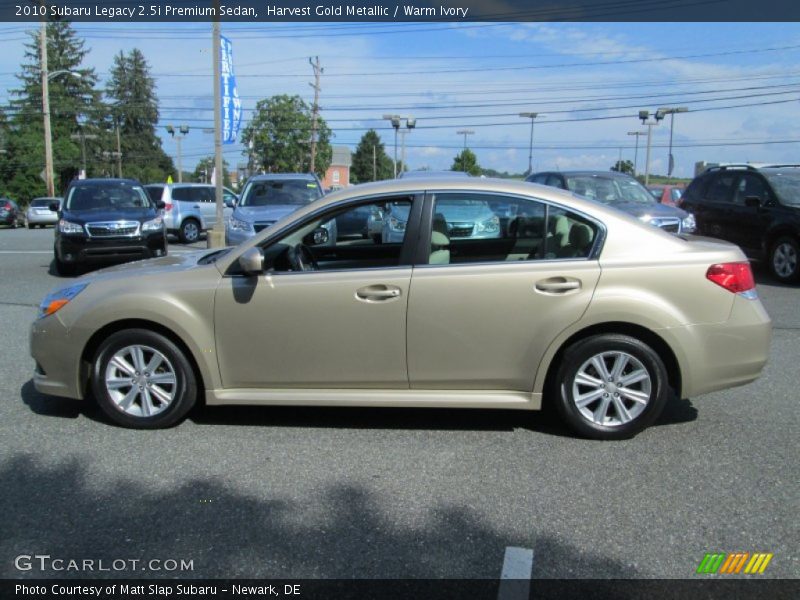 Harvest Gold Metallic / Warm Ivory 2010 Subaru Legacy 2.5i Premium Sedan