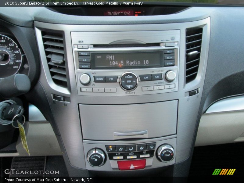 Harvest Gold Metallic / Warm Ivory 2010 Subaru Legacy 2.5i Premium Sedan
