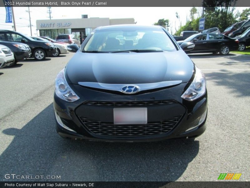 Black Onyx Pearl / Camel 2012 Hyundai Sonata Hybrid