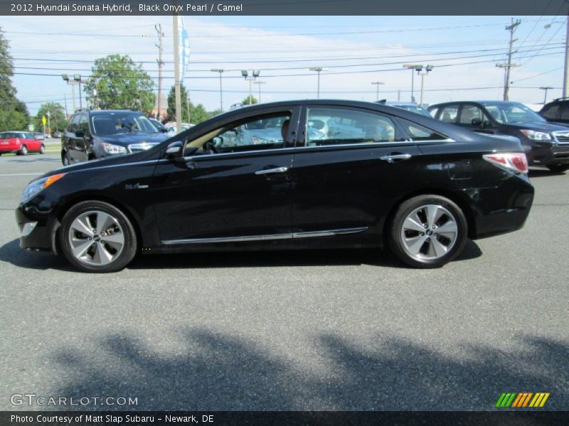 Black Onyx Pearl / Camel 2012 Hyundai Sonata Hybrid