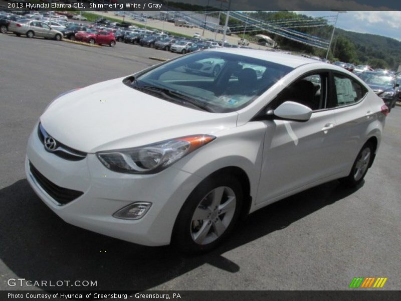 Shimmering White / Gray 2013 Hyundai Elantra GLS