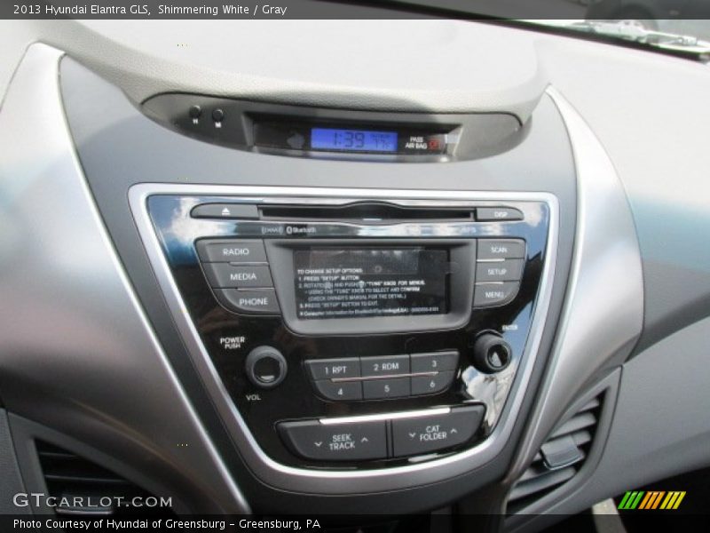 Shimmering White / Gray 2013 Hyundai Elantra GLS