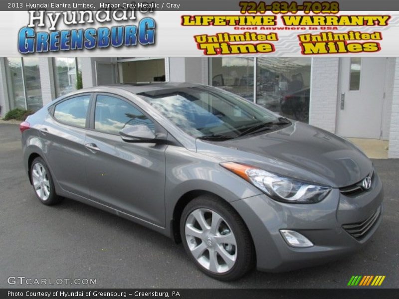 Harbor Gray Metallic / Gray 2013 Hyundai Elantra Limited