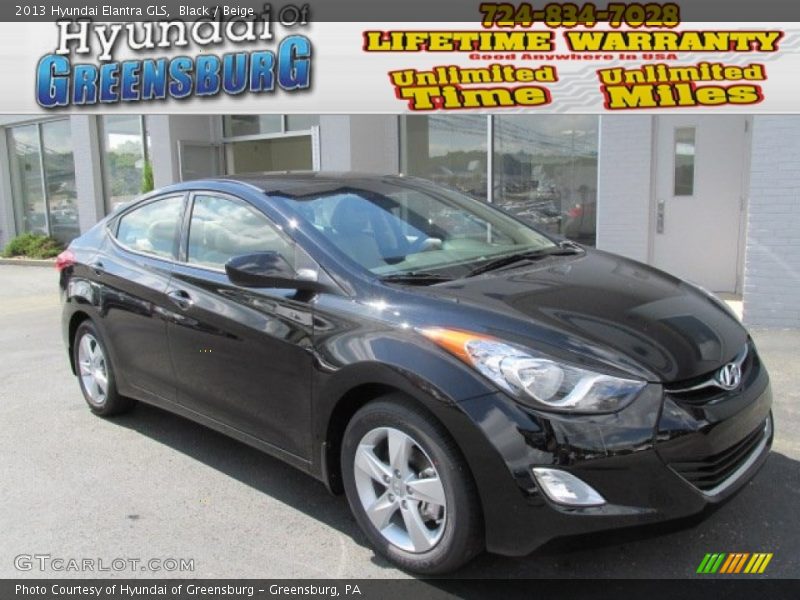 Black / Beige 2013 Hyundai Elantra GLS