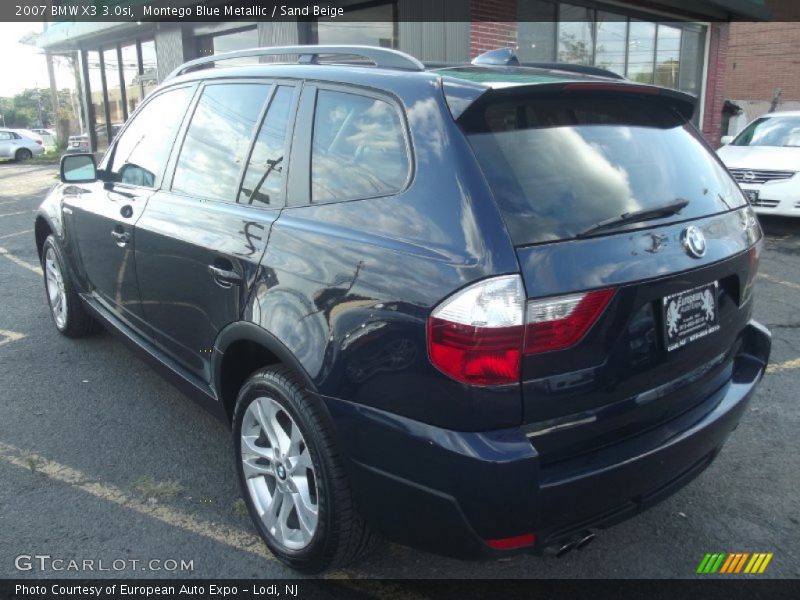 Montego Blue Metallic / Sand Beige 2007 BMW X3 3.0si